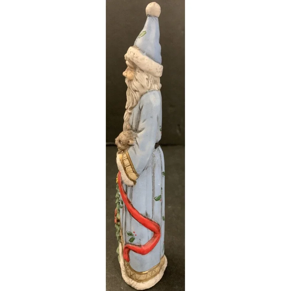 Two Old World Santa Claus Figurines Tall Style Christmas Decor